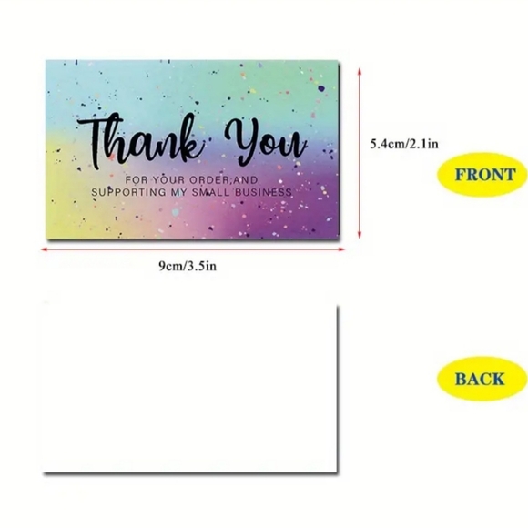 50 Colorful Thank You Cards for Small Business - Picture 4 of 4